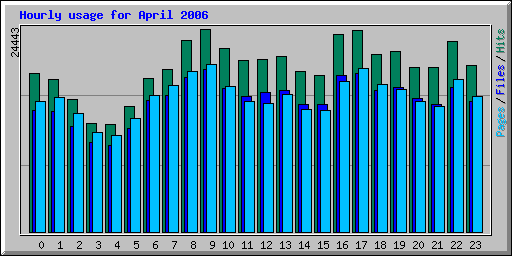 Hourly usage for April 2006