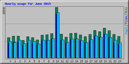 Hourly usage for June 2015