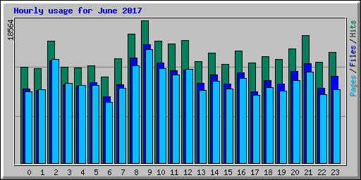Hourly usage for June 2017