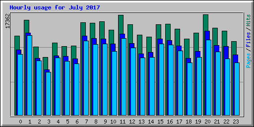 Hourly usage for July 2017
