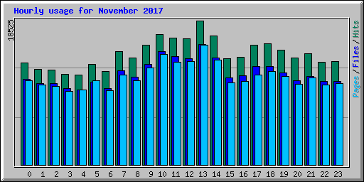 Hourly usage for November 2017