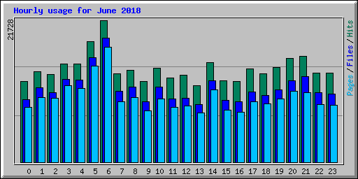 Hourly usage for June 2018